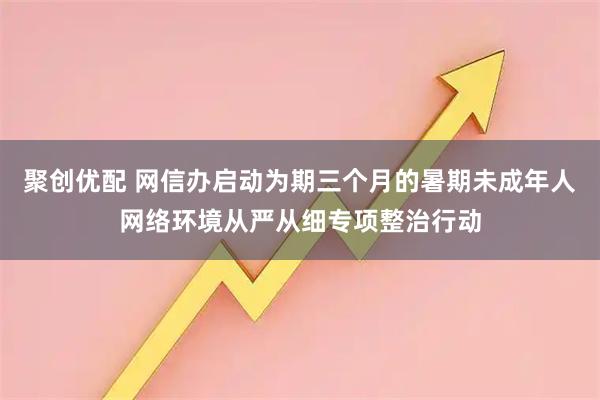 聚创优配 网信办启动为期三个月的暑期未成年人网络环境从严从细专项整治行动